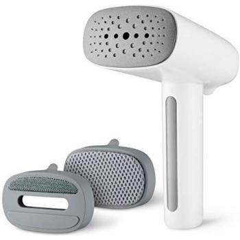 Ufesa GS1800 Plancha Vertical de Vapor, Viaje, 800W, Depósito 220ml, Elimina Arrugas, Olores y Desinfecta, Cepillo para Tejidos Gruesos y Delicados, Listo en 45s, Color Blanco