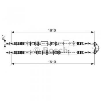 Cable de freno de mano BOSCH 1 987 477 936 - Cavo Comando Freno Estacionamiento