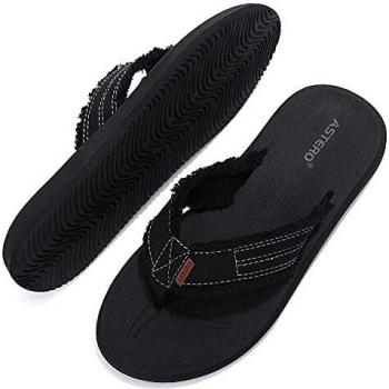 ASTERO Chanclas Hombre Flip Flop Verano Sandalias de dedo Antideslizante Piscina Playa Ducha Zapatillas Tamaño 41-46