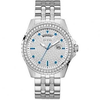 Guess - Reloj de hombre Comet GW0218G1 de acero y correa plateada