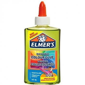 Elmer’s pegamento de PVA traslúcido colorido, verde, 147 ml, lavable, ideal para hacer slime, 1 unidad