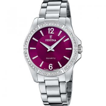 Reloj Festina Mademoiselle F20593/2 para Mujer con Esfera Burdeos y Correa de Acero