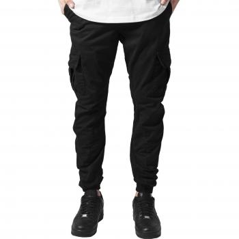 Urban Classics Men's Cargo Jogging Pants - Elastic Waist - Black - S to 5XL