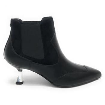 Liu Jo Women's Black Leather Heeled Ankle Boots Sandie 07 SF4119 PX548 Size 6 US