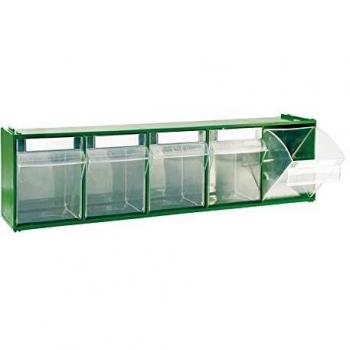 Cajonera Madia 3 con 5 Cestos Basculantes Color Verde - Dimensiones 600x140 h168