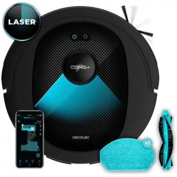 Cecotec Conga 7490 Ultimate X-Treme Robot Aspirador 2600Pa 4 en 1 con WiFi, Negro