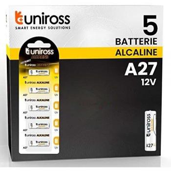 Uniross Pila de batería MN27 A27/27A 12V Pilas Especialistas Alcaline - Blíster de 5 Pilas