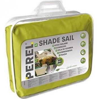 Toldo de vela Perel GSS4500LG cuadrado 5 x 5 m color verde lima