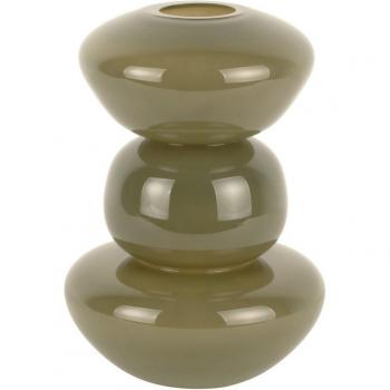 Jarrón de cristal Bubbles verde oscuro - 25 cm - Present Time