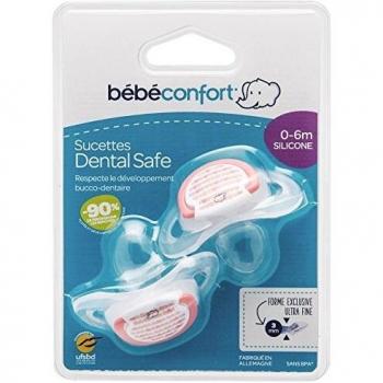 Baby Confort - Chupete de silicona para bebé, color azul naranja