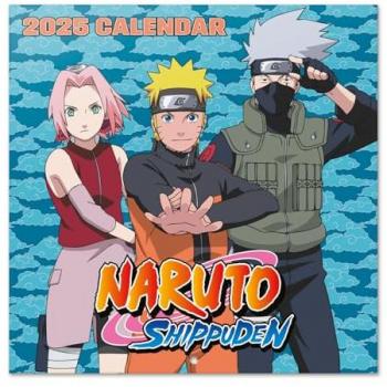 Calendario de pared 2025 Naruto Shippuden 30x30 cm, multicolor, planificador mensual con espacio para anotar e ilustraciones