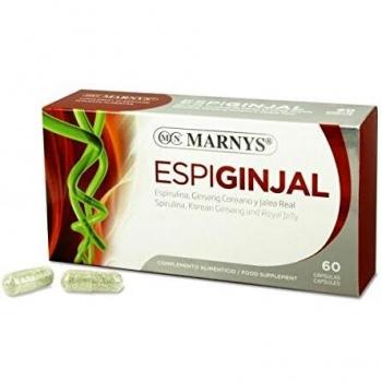 Suplemento Nutricional Espiginjal con Espirulina, Ginseng Coreano y Jalea Real - 60 Cápsulas - Marnys