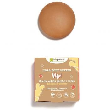 Crema Sólida Tonificante Up! con Pimienta Rosa y Jengibre, 80 ml - La Saponaria