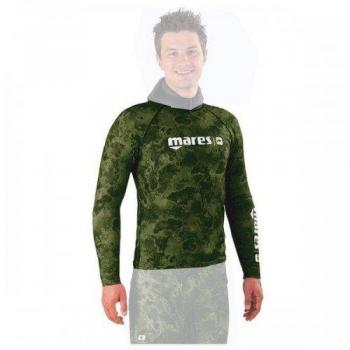 Mares Top Rashguard Camo Green - Chaqueta Unisex, Color Verde, Talla S7