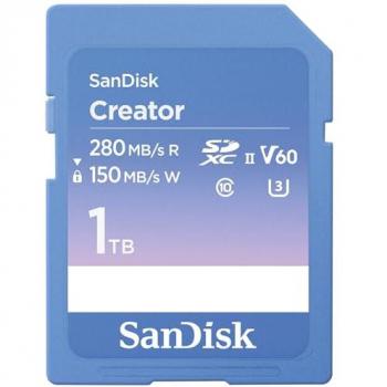 SanDisk Creator 1TB UHS-II SDXC Memory Card (V60, Class 10, for DSLR and Mirrorless Cameras)