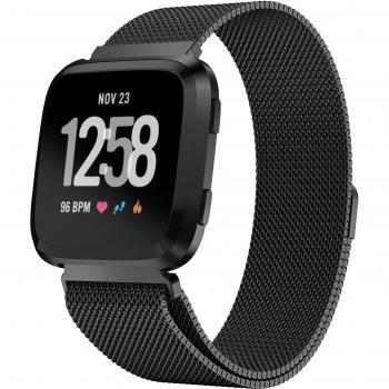 YaYuu para Fitbit Versa Bandas, Milanese Loop Correa de Acero Inoxidable Reemplazo de Malla Pulsera Cierre magnético Ajustable Correa Accessary Bracelet para Fitbit Versa Fitness Reloj Inteligente