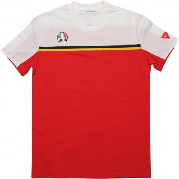 Dainese Camiseta, Blanco/Rojo, Talla S