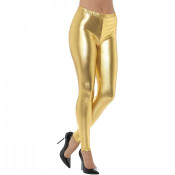 Mallas Metálicas Doradas para Mujer en Spandex - Talla M