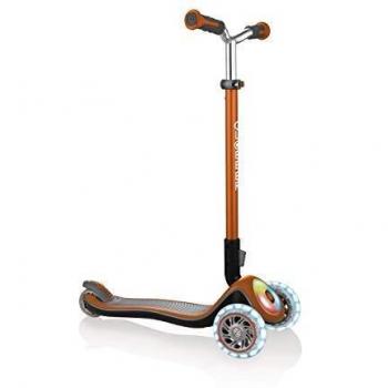 Globber Elite Prime-Leuchtdeck + Leuchtrollen Patinete, Unisex niños, Cobre, MAX. 50 kg