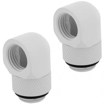 Corsair Hydro X Series 90 Grad G1/4 Fitting Adapter Twin Pack -