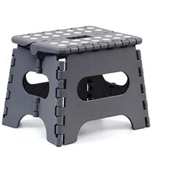 Taburete Plegable Multiusos Antideslizante The Secret Home - Escalera Altillo para Cocina o Baño - Reposapiés para Niños - Dimensiones: Alto 18 cm x Largo 21 cm x An