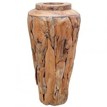 Teak Wood Decorative Vase 40x60 cm Solid Design