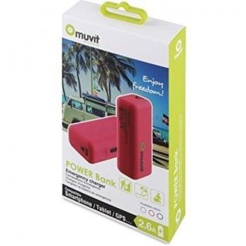 MCA MUCHP0050 - Powerbank Batería externa 2600 mAh rosa