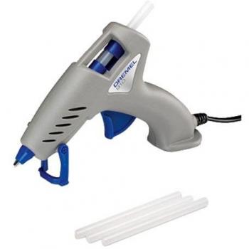Dremel 910 Pistola de pegamento caliente 165°C - Pistola de pegamento con punta de precisión antigoteo y 3 barras de pegamento multiuso
