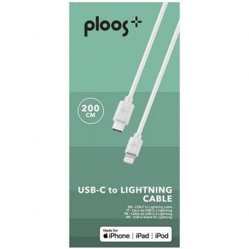 Cable de Datos 2 Metros USB-C a Lightning Blanco Certificado MFI