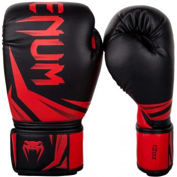 Venum Challenger 3.0 Guantes de Boxeo, Unisex Adulto, Negro/Rojo, 10 Oz