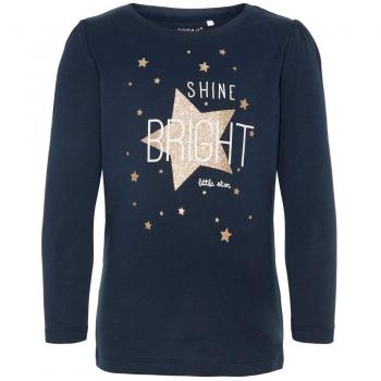 NAME IT Camiseta Manga Larga NIÑA RASTAR - 122/128, Dark Sapphire