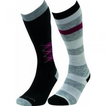 Lorpen Hombres de esquí de Merino Calcetines de Unidades, Hombre, Color Rayas Negras, tamaño Large