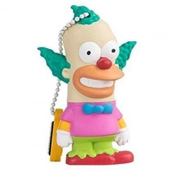 Tribe Los Simpsons Krusty el Payaso - Memoria USB 2.0 de 8 GB Pendrive Flash Drive de goma con llavero