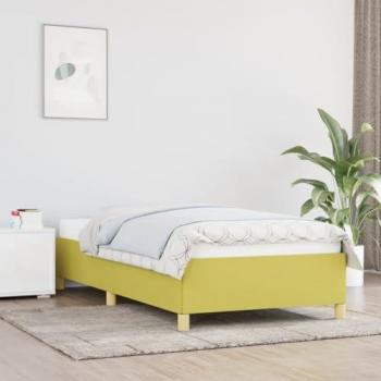 Estructura de cama verde 80x200 cm de tela