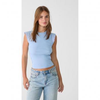 Sky Blue Embroidered T-Shirt - Size L