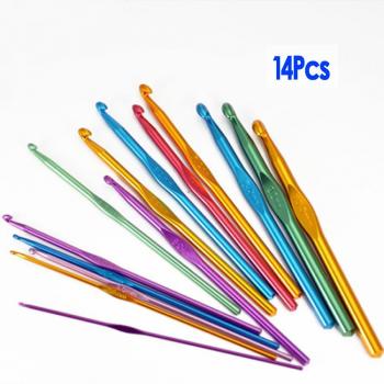 Gleader Set 14 Agujas de Ganchillo de Aluminio para tejer