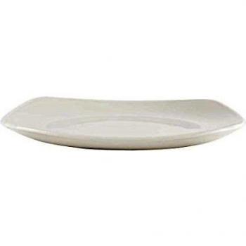 Churchill Super vitrificada W890 Plain Ware X SQUARED placa, blanco