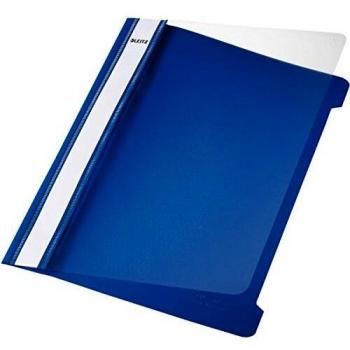 Carpeta Rápida LEITZ A5, PVC Azul, con Campo de Etiquetado Largo, Capacidad para 120 Hojas