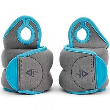 Reebok Rawt-11072bl, Muñequeras Lastradas Unisex Adulto, Gris, 2 X 1.5kg