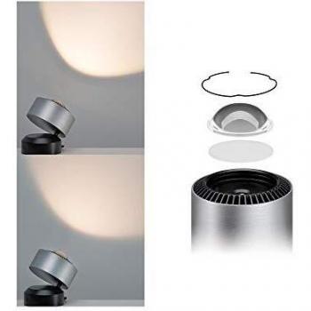 Lámpara de mesa LED Aldan 3,5W atenuable 2700K 200lm Negro/Aluminio cepillado