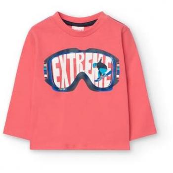 Camiseta de bebé niño Boboli de algodón con dibujo frontal y manga larga - bci AW24329015