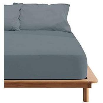 Bajera Denim Blue 100% Algodón para Colchones Altos, Talla 140x200 cm, para cama de 135/140 cm, ajustable y suave