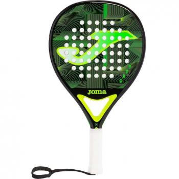 Pala de pádel Joma Open en colores negro, verde fluor, rojo y turquesa