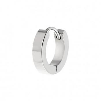 Pendiente Breil Mono Circle Gritty Steel TJ3281 - Pendiente de acero inoxidable, diseño circular, acabado gritty, modelo único