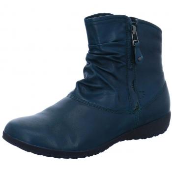 Josef Seibel Women's Naly 24 Ankle Boots - Leather, Twin Zip, Casual Style, Available in Black (Size 4) and Petrol (Size 6)