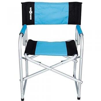 Silla de Camping Bravura Azul - Soporte Máximo 100 kg - Dimensiones: 60 x 47 x h46/83 cm