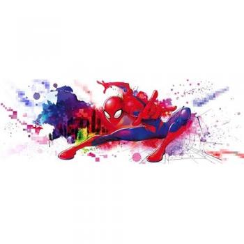 Fototapete Panorámico Spider-Man Graffiti Art, 368x127 cm, incluye pegamento