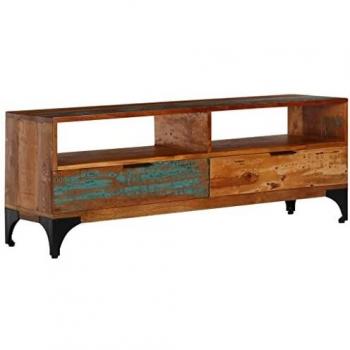 vidaXL Mueble para la TV Madera Maciza Reciclada Mobiliario Hogar Multimedia Centros de Entretenimiento