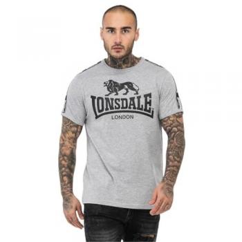 Camiseta Lonsdale Stour de Manga Corta Gris 3XL para Hombre