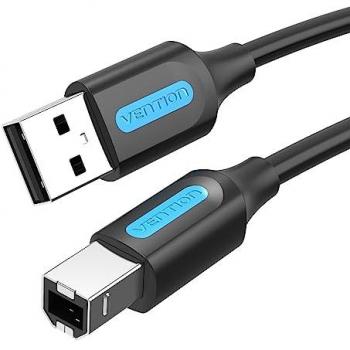 Cable USB 2.0 Impresora Vention COQBF 1m Negro Macho a Macho 480 Mbps